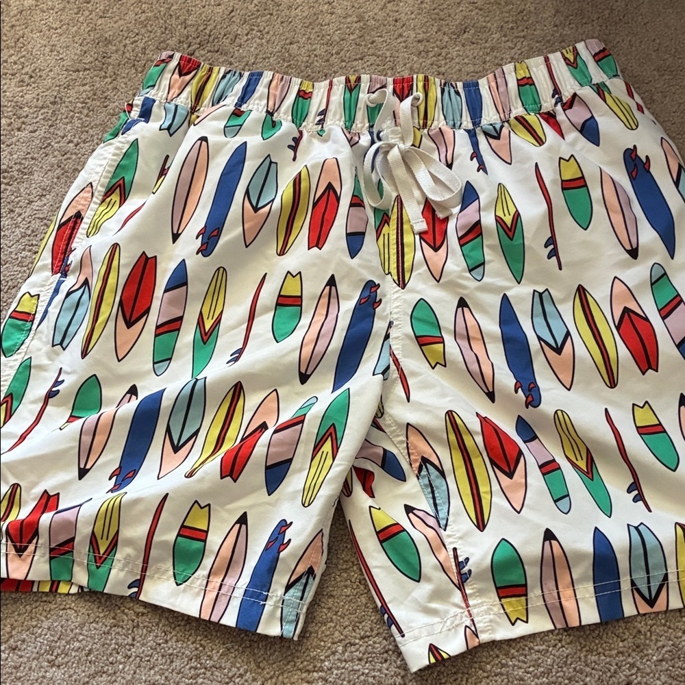 Hanna Andersson Multicolor Surfboard Print Shorts